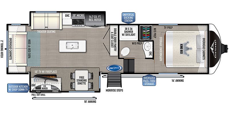 2022 EAST TO WEST RV TANDARA 286RL-OK, , floor-plans-day image number 0